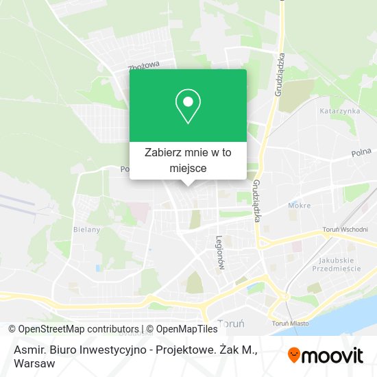 Mapa Asmir. Biuro Inwestycyjno - Projektowe. Żak M.