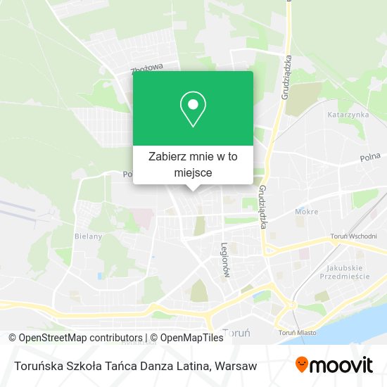 Mapa Toruńska Szkoła Tańca Danza Latina