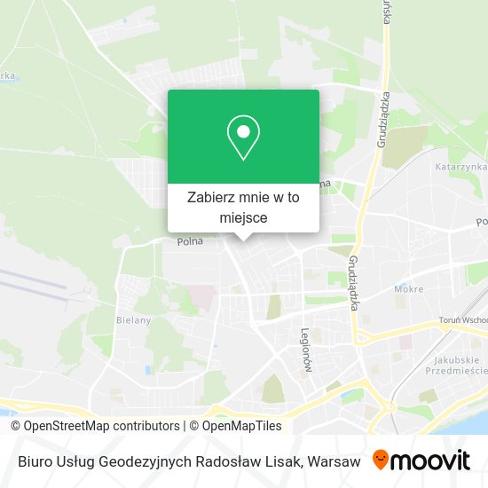 Mapa Biuro Usług Geodezyjnych Radosław Lisak