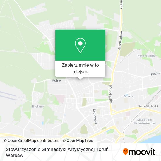 Mapa Stowarzyszenie Gimnastyki Artystycznej Toruń