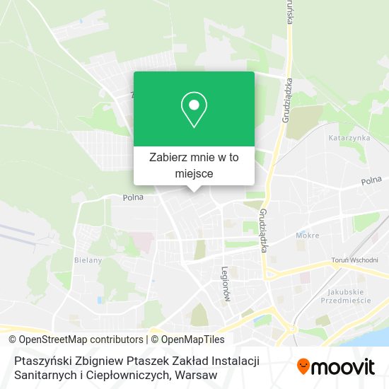 Mapa Ptaszyński Zbigniew Ptaszek Zakład Instalacji Sanitarnych i Ciepłowniczych