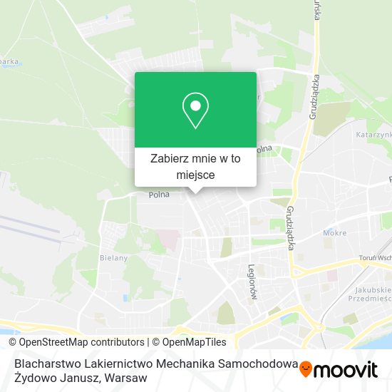 Mapa Blacharstwo Lakiernictwo Mechanika Samochodowa Żydowo Janusz