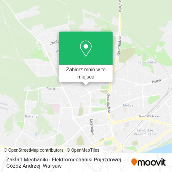 Mapa Zakład Mechaniki i Elektromechaniki Pojazdowej Góźdź Andrzej