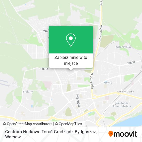 Mapa Centrum Nurkowe Toruń-Grudziądz-Bydgoszcz