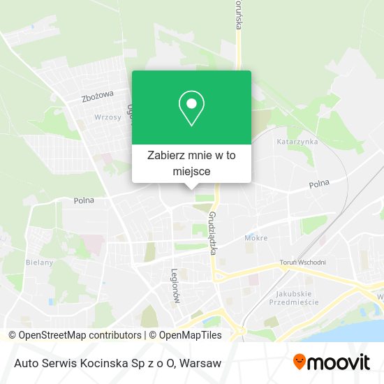 Mapa Auto Serwis Kocinska Sp z o O