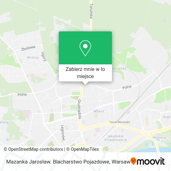 Mapa Mazanka Jarosław. Blacharstwo Pojazdowe