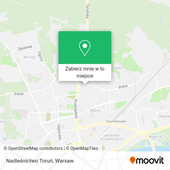 Mapa Nadleśnictwo Toruń