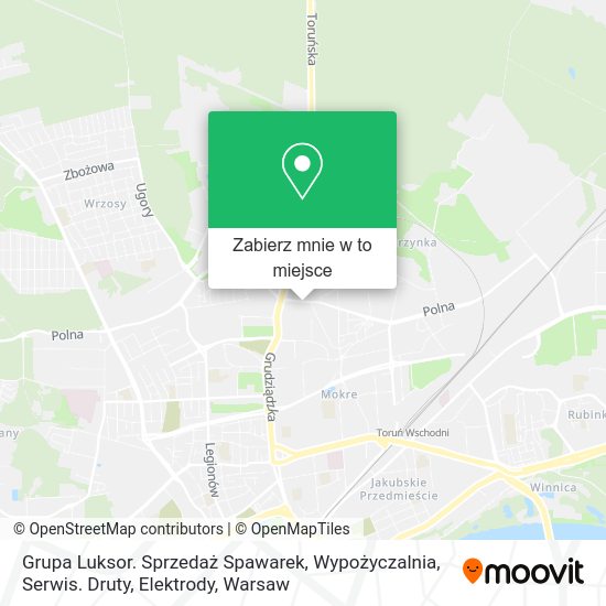 Mapa Grupa Luksor. Sprzedaż Spawarek, Wypożyczalnia, Serwis. Druty, Elektrody