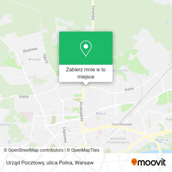 Mapa Urząd Pocztowy, ulica Polna