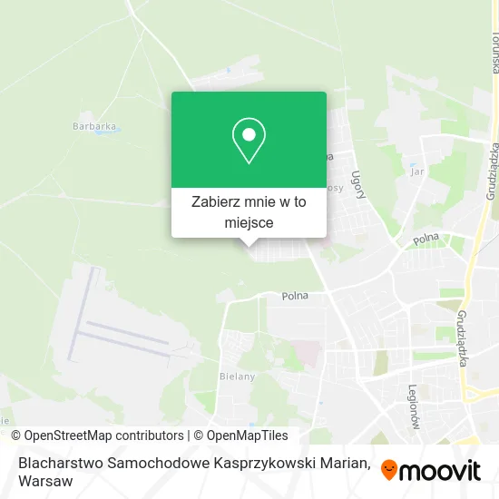 Mapa Blacharstwo Samochodowe Kasprzykowski Marian