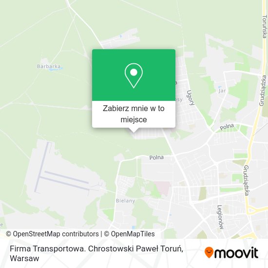 Mapa Firma Transportowa. Chrostowski Paweł Toruń