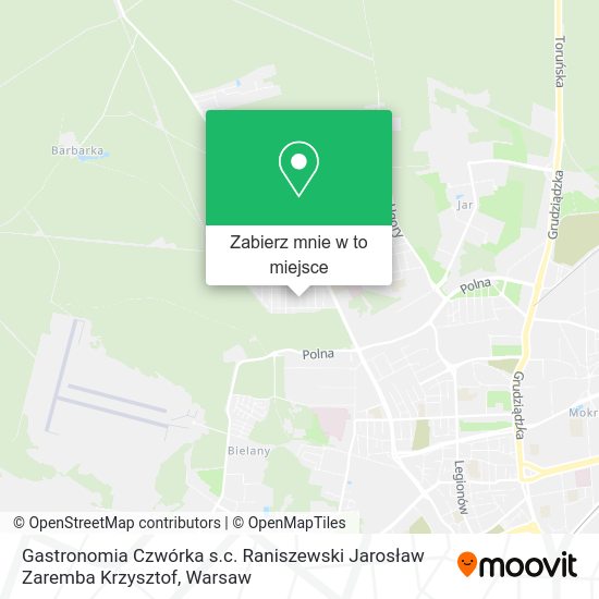 Mapa Gastronomia Czwórka s.c. Raniszewski Jarosław Zaremba Krzysztof