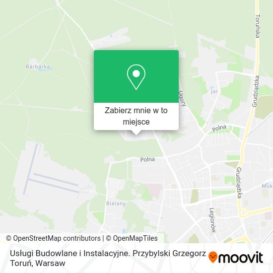 Mapa Usługi Budowlane i Instalacyjne. Przybylski Grzegorz Toruń