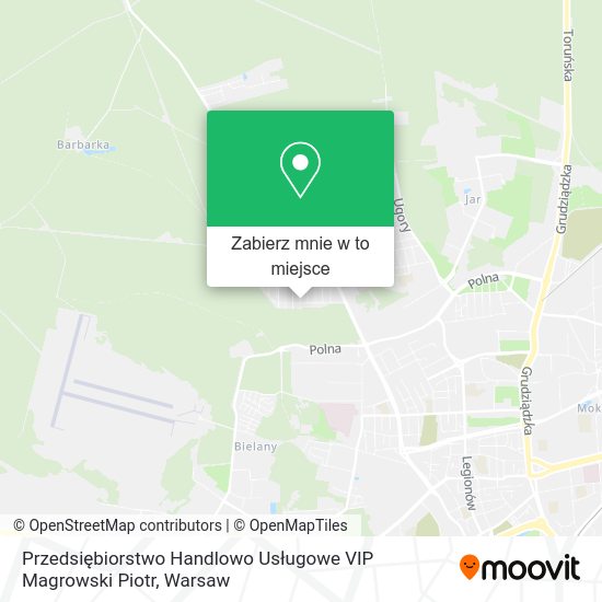 Mapa Przedsiębiorstwo Handlowo Usługowe VIP Magrowski Piotr