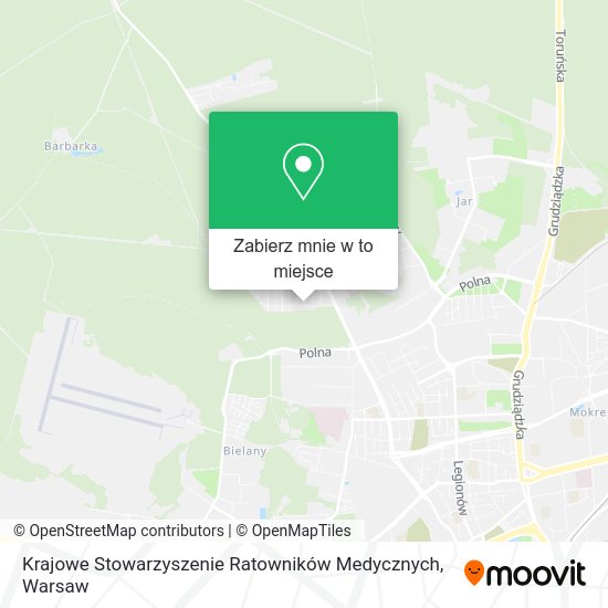 Mapa Krajowe Stowarzyszenie Ratowników Medycznych