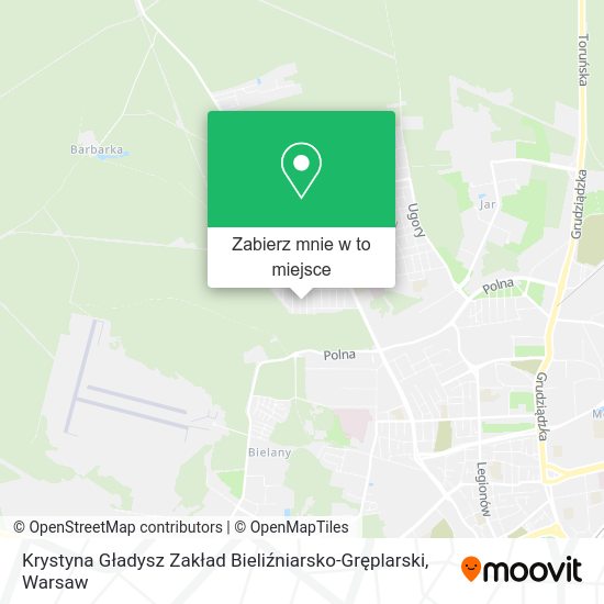 Mapa Krystyna Gładysz Zakład Bieliźniarsko-Gręplarski