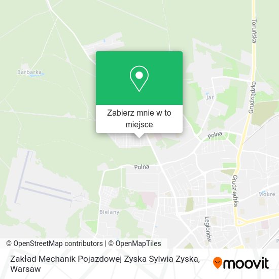 Mapa Zakład Mechanik Pojazdowej Zyska Sylwia Zyska