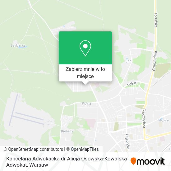 Mapa Kancelaria Adwokacka dr Alicja Osowska-Kowalska Adwokat