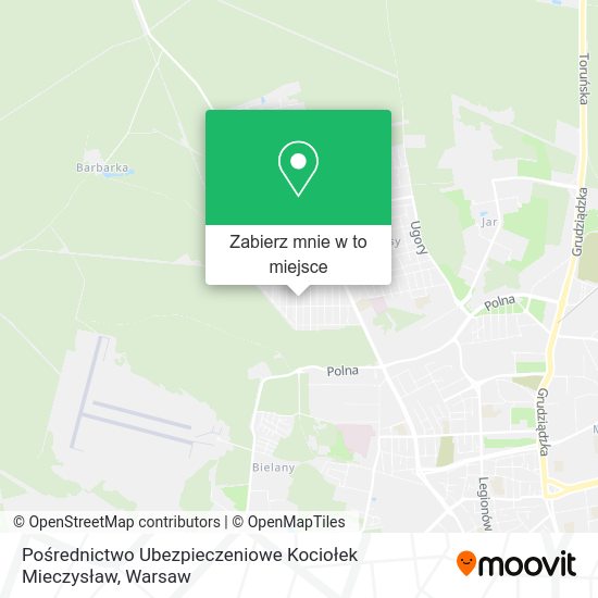 Mapa Pośrednictwo Ubezpieczeniowe Kociołek Mieczysław