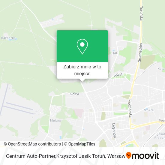 Mapa Centrum Auto-Partner,Krzysztof Jasik Toruń