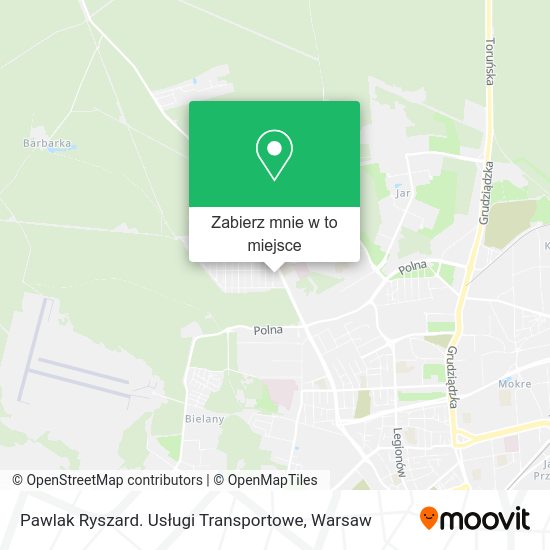 Mapa Pawlak Ryszard. Usługi Transportowe