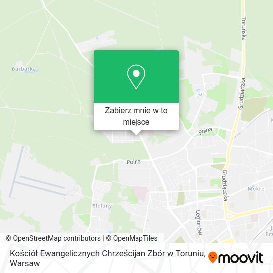 Mapa Kościół Ewangelicznych Chrześcijan Zbór w Toruniu