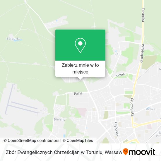 Mapa Zbór Ewangelicznych Chrześcijan w Toruniu