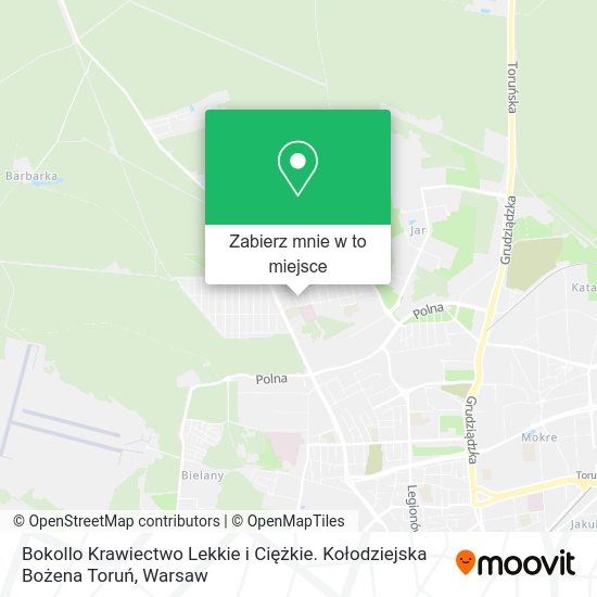 Mapa Bokollo Krawiectwo Lekkie i Ciężkie. Kołodziejska Bożena Toruń