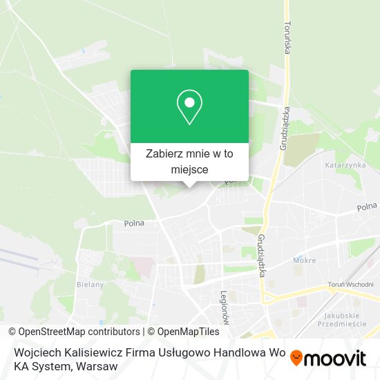 Mapa Wojciech Kalisiewicz Firma Usługowo Handlowa Wo KA System