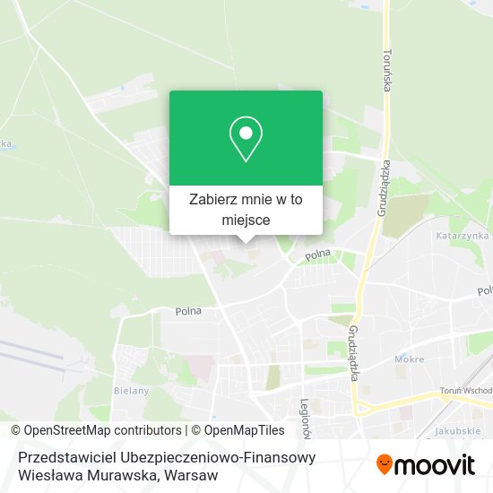 Mapa Przedstawiciel Ubezpieczeniowo-Finansowy Wiesława Murawska