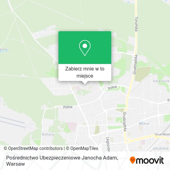 Mapa Pośrednictwo Ubezpieczeniowe Janocha Adam