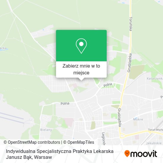 Mapa Indywidualna Specjalistyczna Praktyka Lekarska Janusz Bąk