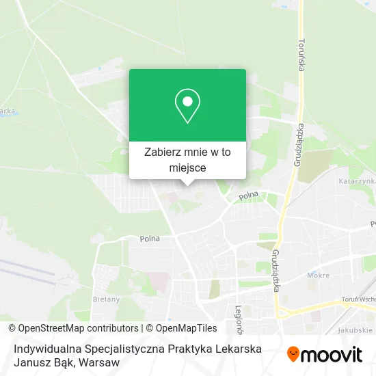 Mapa Indywidualna Specjalistyczna Praktyka Lekarska Janusz Bąk