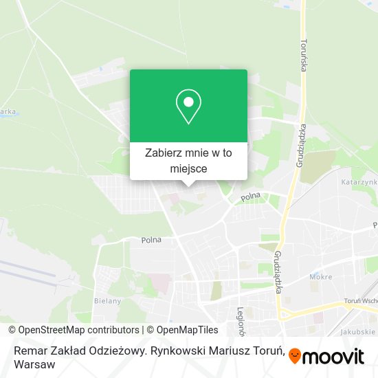 Mapa Remar Zakład Odzieżowy. Rynkowski Mariusz Toruń