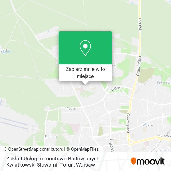 Mapa Zakład Usług Remontowo-Budowlanych. Kwiatkowski Sławomir Toruń