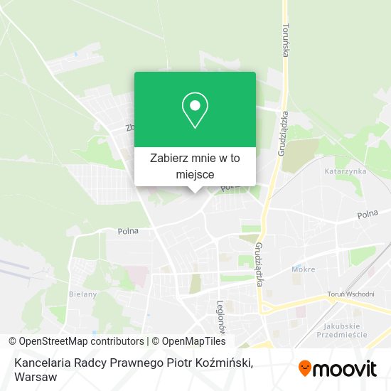 Mapa Kancelaria Radcy Prawnego Piotr Koźmiński