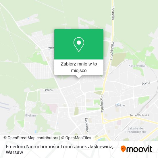 Mapa Freedom Nieruchomości Toruń Jacek Jaśkiewicz