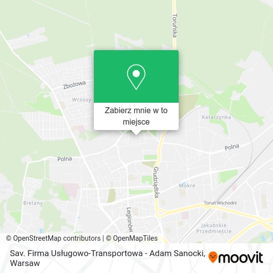 Mapa Sav. Firma Usługowo-Transportowa - Adam Sanocki