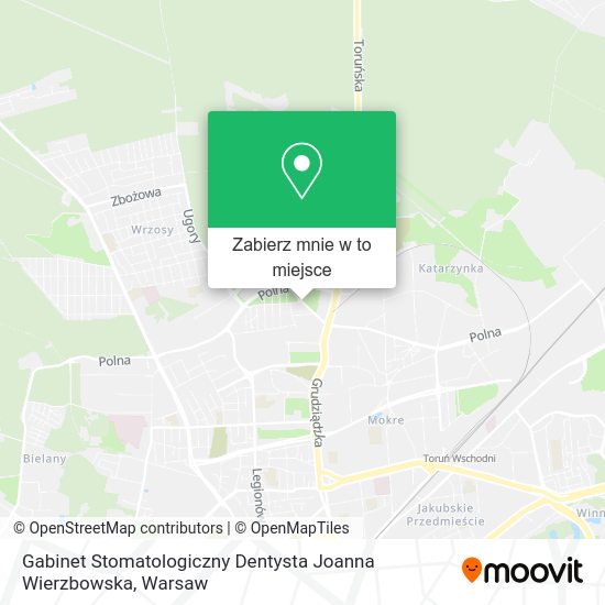 Mapa Gabinet Stomatologiczny Dentysta Joanna Wierzbowska