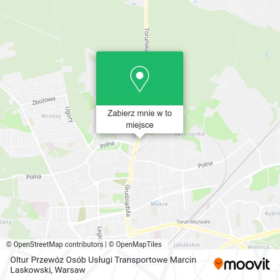 Mapa Oltur Przewóz Osób Usługi Transportowe Marcin Laskowski