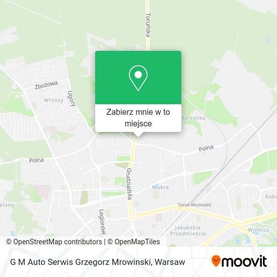 Mapa G M Auto Serwis Grzegorz Mrowinski