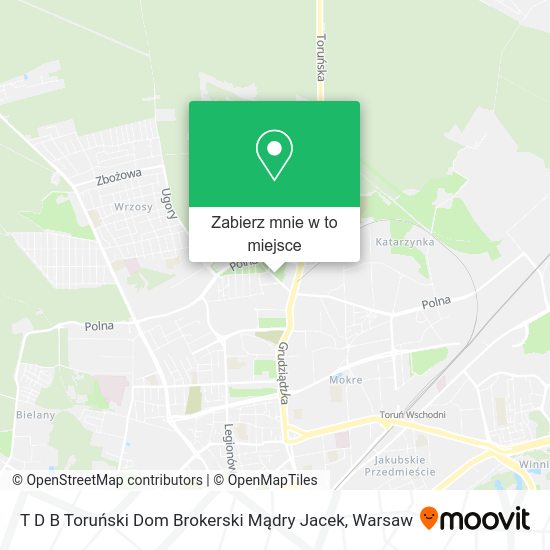 Mapa T D B Toruński Dom Brokerski Mądry Jacek