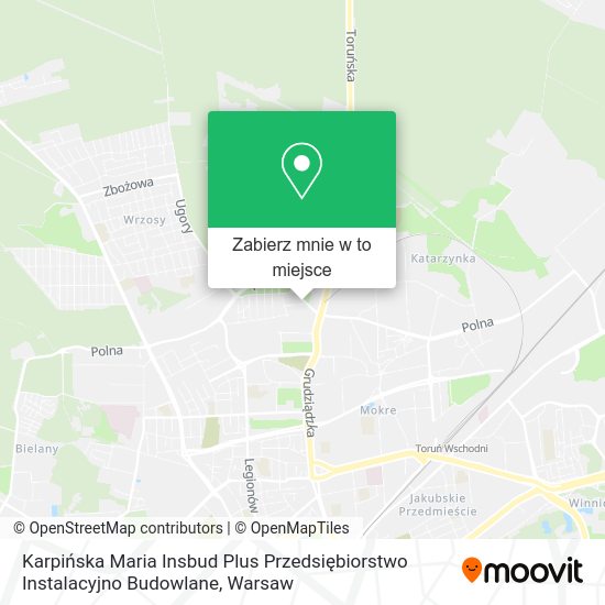 Mapa Karpińska Maria Insbud Plus Przedsiębiorstwo Instalacyjno Budowlane