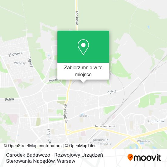 Mapa Ośrodek Badawczo - Rozwojowy Urządzeń Sterowania Napędów