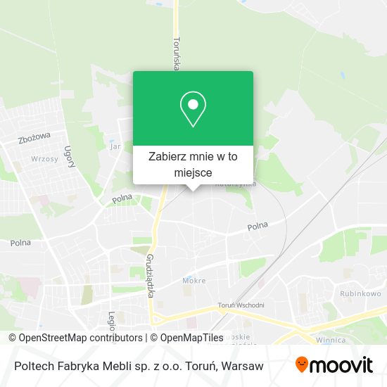 Mapa Poltech Fabryka Mebli sp. z o.o. Toruń