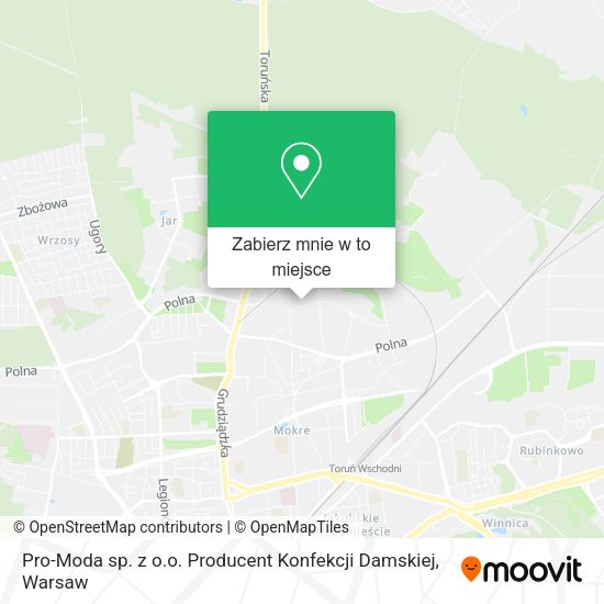 Mapa Pro-Moda sp. z o.o. Producent Konfekcji Damskiej