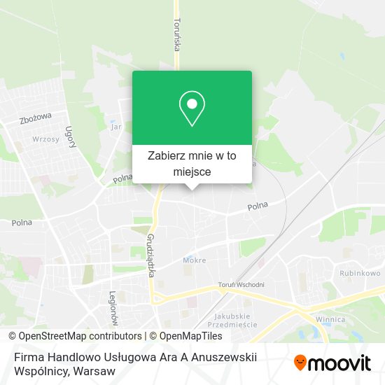 Mapa Firma Handlowo Usługowa Ara A Anuszewskii Wspólnicy