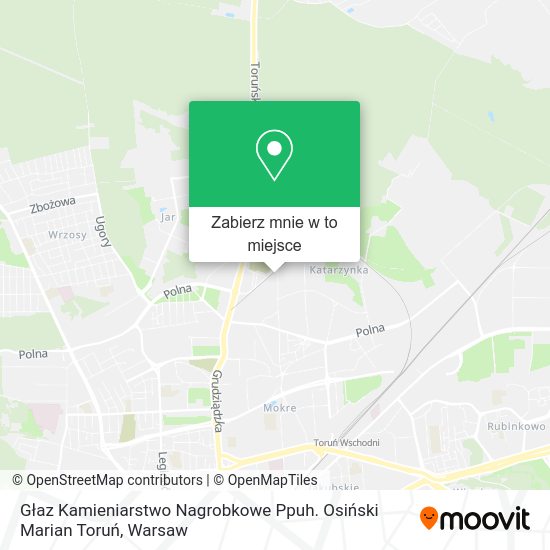 Mapa Głaz Kamieniarstwo Nagrobkowe Ppuh. Osiński Marian Toruń