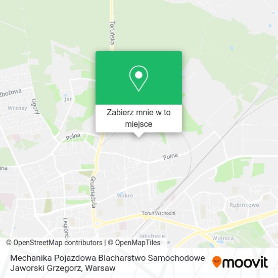 Mapa Mechanika Pojazdowa Blacharstwo Samochodowe Jaworski Grzegorz