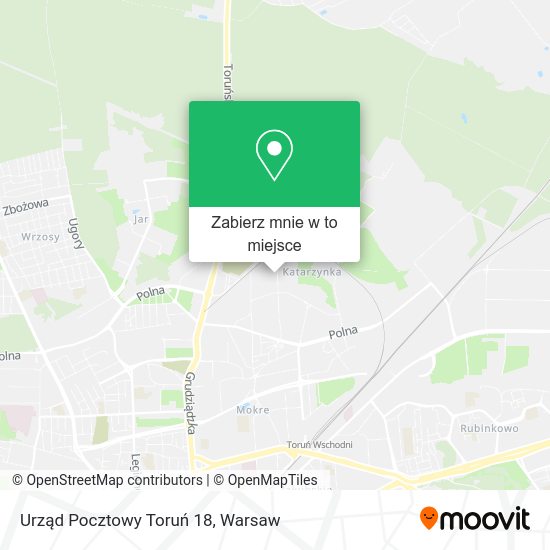 Mapa Urząd Pocztowy Toruń 18